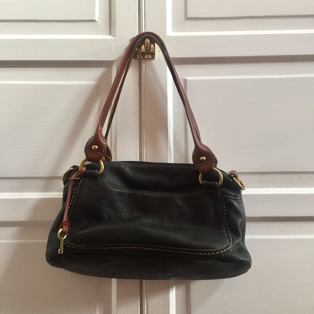 Leather Fossil Handbag Two-toned